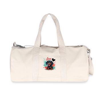 Dachshund Dog Love Dachshund Dog Friends Animal Lover - Recycled Canvas Sports Bag by Stanley/Stella - natural - Front