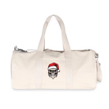 Santa Claus Skull - Recycled Canvas Sports Bag by Stanley/Stella - natural - Front