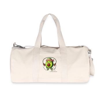 Jumping Avocado Workout Fun - Recycled Canvas Sports Bag by Stanley/Stella - natural - Front