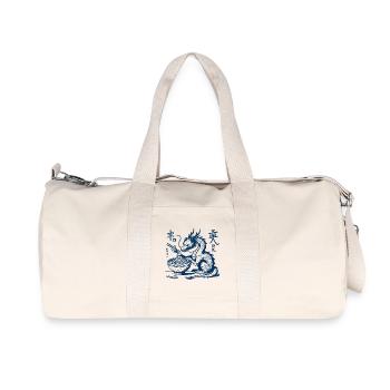 Lustiger Ukiyo-E Ramen Drache Streetwear Retro - Recycelte Canvas-Sporttasche von Stanley/Stella - Naturweiß - Vorne