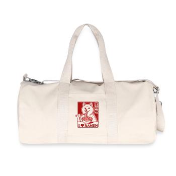 Japanisches Streetwear Kawaii Ramen Nudeln Liebe - Recycelte Canvas-Sporttasche von Stanley/Stella - Naturweiß - Vorne