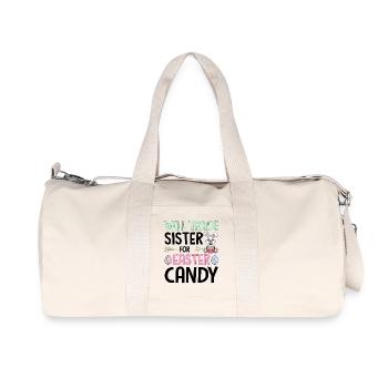 Will Trade Sister For Easter Candy - Recycelte Canvas-Sporttasche von Stanley/Stella - Naturweiß - Vorne