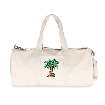 palme - Recycelte Canvas-Sporttasche von Stanley/Stella - Naturweiß - Vorne