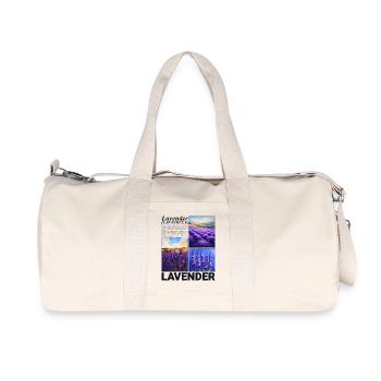 Lavender Lavandula Nature Provence Botanical Gift - Recycled Canvas Sports Bag by Stanley/Stella - natural - Front