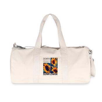 Sunflower Nature Summer Botanical Blossoms Gift - Recycled Canvas Sports Bag by Stanley/Stella - natural - Front