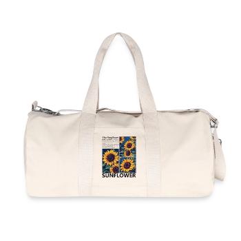 Sunflower Blossoms Summer Botany Nature Gift - Recycled Canvas Sports Bag by Stanley/Stella - natural - Front