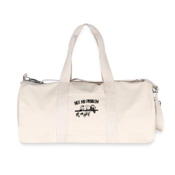 Nut My Problem Eichhörnchen Niedlich Geschenk - Recycelte Canvas-Sporttasche von Stanley/Stella - Naturweiß - Vorne