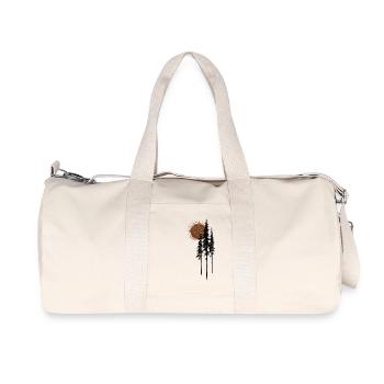 Sun Fir Forest Nature Minimalist Gift - Recycled Canvas Sports Bag by Stanley/Stella - natural - Front