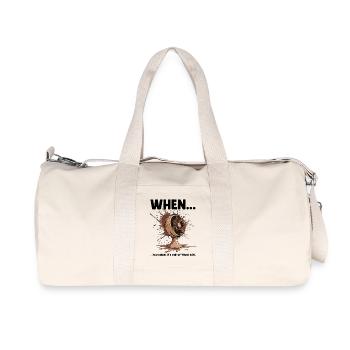 Murphy's Law Meme Katastrophe Büro Kollegen Lustig - Recycelte Canvas-Sporttasche von Stanley/Stella - Naturweiß - Vorne