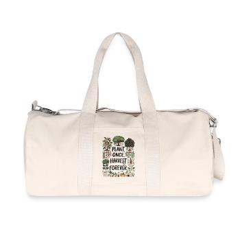 Plant Once, Harvest Forever - Permaculture Design - Recycled Canvas Sports Bag by Stanley/Stella - natural - Front