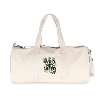 Wild Not Weed - Botanical Foraging Nature Art - Recycled Canvas Sports Bag by Stanley/Stella - natural - Front