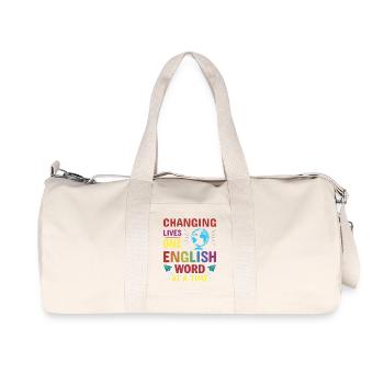 ESL-Lehrer ESL Unterricht - Recycelte Canvas-Sporttasche von Stanley/Stella - Naturweiß - Vorne