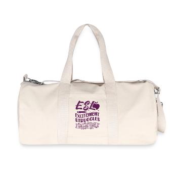 ESL-Lehrer ESL Unterricht - Recycelte Canvas-Sporttasche von Stanley/Stella - Naturweiß - Vorne