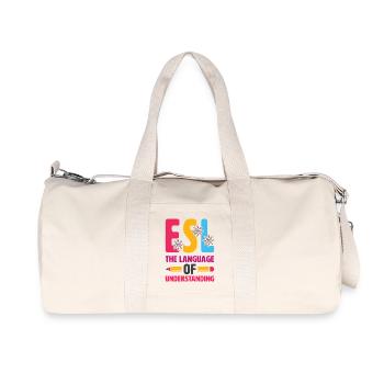 ESL-Lehrer ESL Unterricht - Recycelte Canvas-Sporttasche von Stanley/Stella - Naturweiß - Vorne