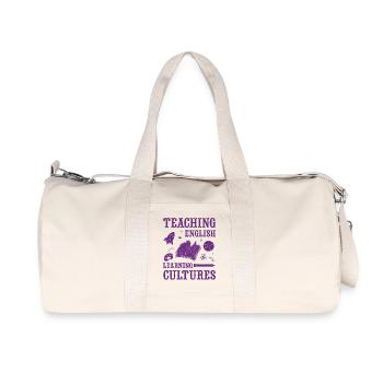 ESL-Lehrer ESL Unterricht - Recycelte Canvas-Sporttasche von Stanley/Stella - Naturweiß - Vorne