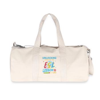ESL-Lehrer ESL Unterricht - Recycelte Canvas-Sporttasche von Stanley/Stella - Naturweiß - Vorne