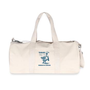 Heute bin ich eine ernsthafte Gans Lustiges Dummes Tier - Recycelte Canvas-Sporttasche von Stanley/Stella - Naturweiß - Vorne