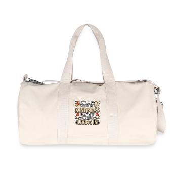 Compassion Humanity Motivational Empathy Kindness - Recycled Canvas Sports Bag by Stanley/Stella - natural - Front