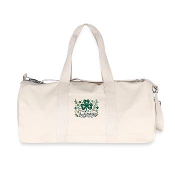 I'm Happy Today St. Patrick's Day Design - Recycled Canvas Sports Bag by Stanley/Stella - natural - Front