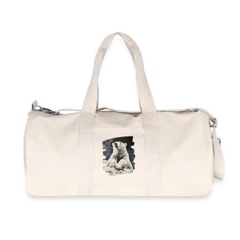 Polar bear - Recycled Canvas Sports Bag by Stanley/Stella - natural - Front