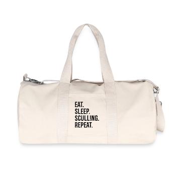 Eat Sleep Sculling Repeat - Recycled Canvas Sports Bag by Stanley/Stella - natural - Front