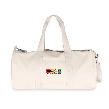 Eat Sleep Music Repeat Musik Design - Recycled Canvas Sports Bag by Stanley/Stella - natural - Front