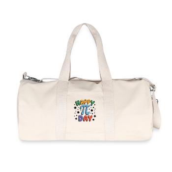 Happy Pi Day Funny Math Design - Recycled Canvas Sports Bag by Stanley/Stella - natural - Front