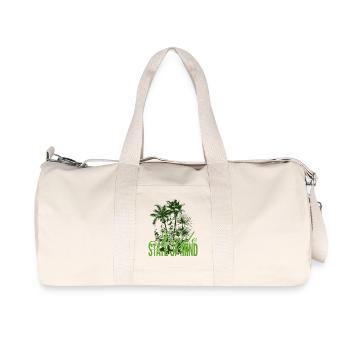 Jungle State of Mind – Palmen Design - Sac de sport en toile recyclée Stanley/Stella - blanc naturel - Devant