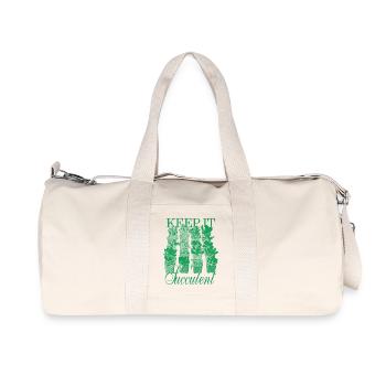 Keep It Succulent - Green Succulents - Recycled Canvas Sports Bag by Stanley/Stella - natural - Front