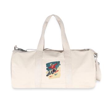 Snowboarder Pulverschnee - Recycelte Canvas-Sporttasche von Stanley/Stella - Naturweiß - Vorne