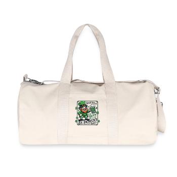Lutin irlandais de la Saint-Patrick - Sac de sport en toile recyclée Stanley/Stella - blanc naturel - Devant
