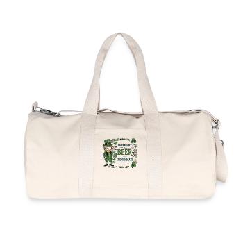 Ambiance de la Saint-Patrick : bière et manigances - Sac de sport en toile recyclée Stanley/Stella - blanc naturel - Devant
