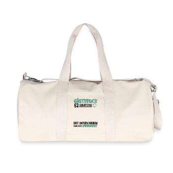 Guestbook 52 Birthday Sign Children's - Recycled Canvas Sports Bag by Stanley/Stella - natural - Front
