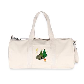 Tent Camping Camping Camping Compass Adventure - Recycled Canvas Sports Bag by Stanley/Stella - natural - Front