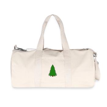 arbre, sapin, nature, forêt, conifère, épinette, épinette - Sac de sport en toile recyclée Stanley/Stella - blanc naturel - Devant