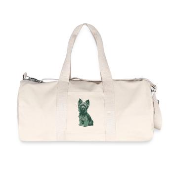 Cute Yorkshire Terrier with Heart Nose - Recycled Canvas Sports Bag by Stanley/Stella - natural - Front