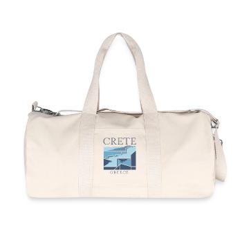 Crète Grèce Souvenir Paysage Art - Sac de sport en toile recyclée Stanley/Stella - blanc naturel - Devant