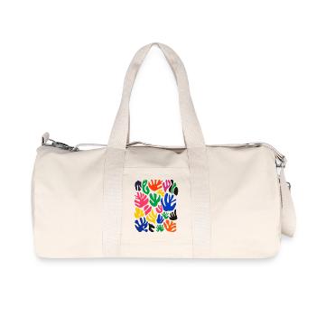 Matisse inspiriert: Abstraktes Blumenmuster Bunt - Recycelte Canvas-Sporttasche von Stanley/Stella - Naturweiß - Vorne