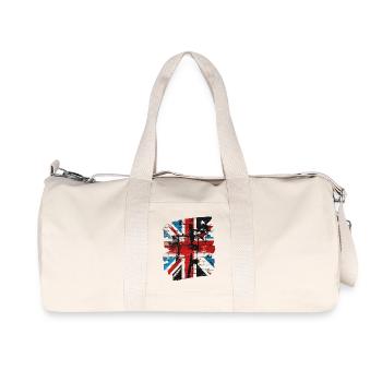 Great Britain Flag England Union Jack - Recycled Canvas Sports Bag by Stanley/Stella - natural - Front