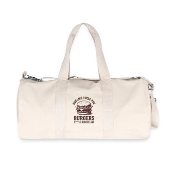 Courez comme un marathonien lorsque Burger atteint la ligne d’arrivée - Sac de sport en toile recyclée Stanley/Stella - blanc naturel - Devant