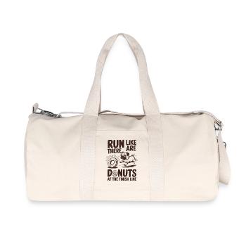 Laufe, Als Wären Donuts Am Ziel - Recycelte Canvas-Sporttasche von Stanley/Stella - Naturweiß - Vorne