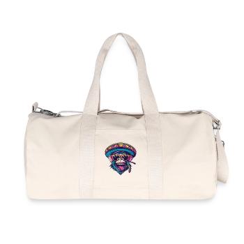 Singe Bande Dessinée Drôle Sombrero - Sac de sport en toile recyclée Stanley/Stella - blanc naturel - Devant