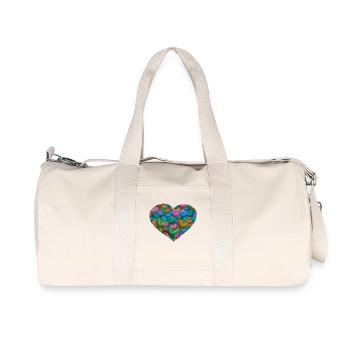 Heart Hearts Valentine's Day - Recycled Canvas Sports Bag by Stanley/Stella - natural - Front