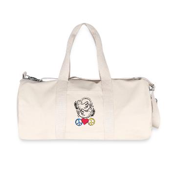 Colombes de la Paix Paix Cœur Paix - Sac de sport en toile recyclée Stanley/Stella - blanc naturel - Devant