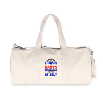 Dart Dartspieler Dartspiel Herren - Recycelte Canvas-Sporttasche von Stanley/Stella - Naturweiß - Vorne