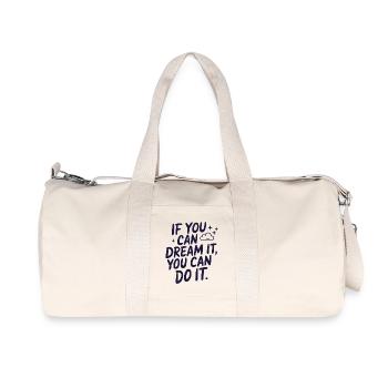 Si vous pouvez en rêver, vous pouvez le faire Objectifs Motivation - Sac de sport en toile recyclée Stanley/Stella - blanc naturel - Devant