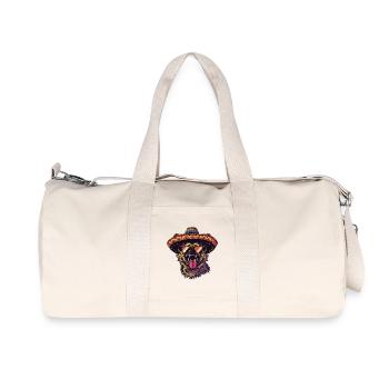 Hyena Funny Sombrero - Recycled Canvas Sports Bag by Stanley/Stella - natural - Front