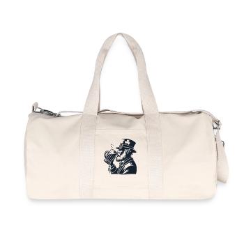 St. Patrick's Day Irish Dwarf with Beer - Recycled Canvas Sports Bag by Stanley/Stella - natural - Front