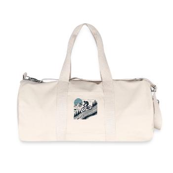 Vélo Aventure Montagne Paysage Rétro - Sac de sport en toile recyclée Stanley/Stella - blanc naturel - Devant
