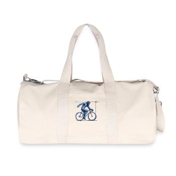 Dynamic Bicycle Artwork for Road Bike - Recycled Canvas Sports Bag by Stanley/Stella - natural - Front